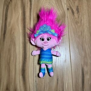 Small Trolls Poppy Plush Stuffed Animal Pink Hair Y2K Kidcore Kawaii